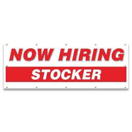 Signmission Now Hiring Stocker Banner Apply Inside Accepting Application Single Sided B-120-30308